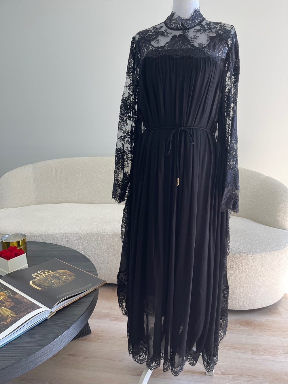 Zimmermann Hypnotic Batwing Maxi Dress Size 2 AU / US 8 Long Sleeve Belted NEW